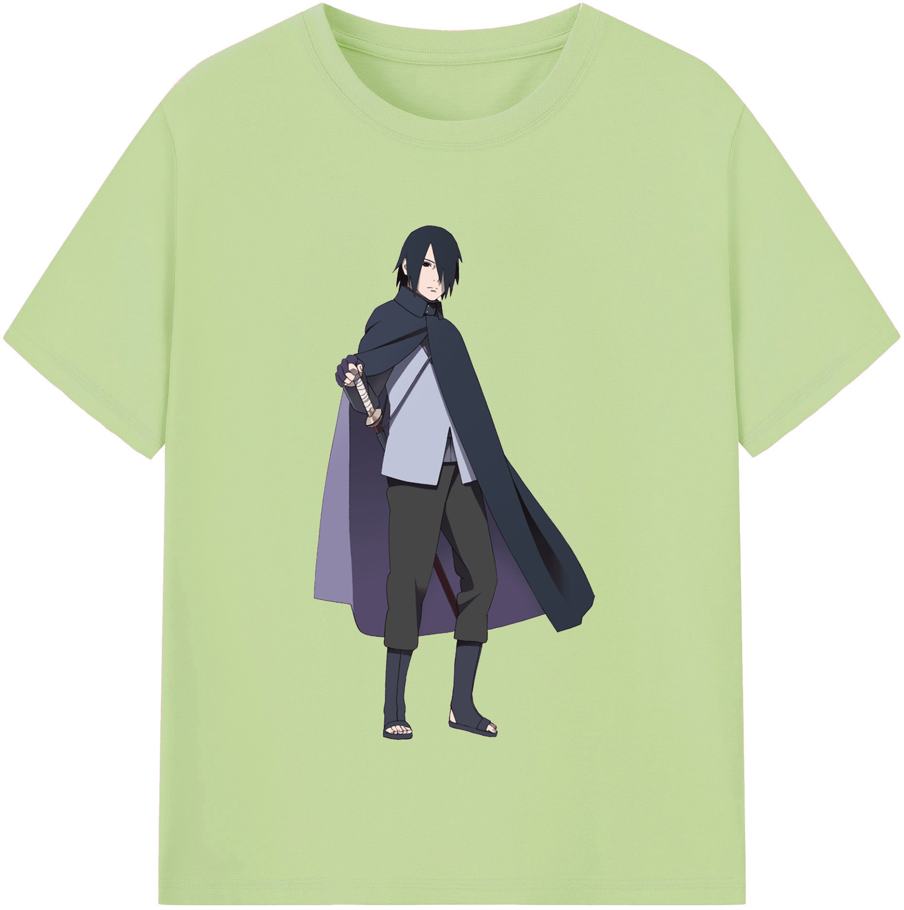 （画像用） NARUTO -ナルト- うちは サスケ Uchiha Sasuke 綿100％半袖Tシャツ（フロントプリント）